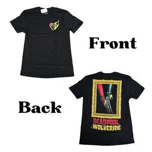 Marvel Deadpool and Wolverine Mens T-Shirt Size Medium NEW Black Med Tee NWT